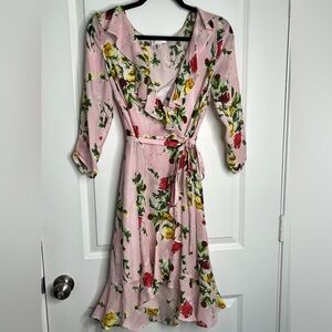 Milly Audrey Dress in Petal 100% Silk Size 6